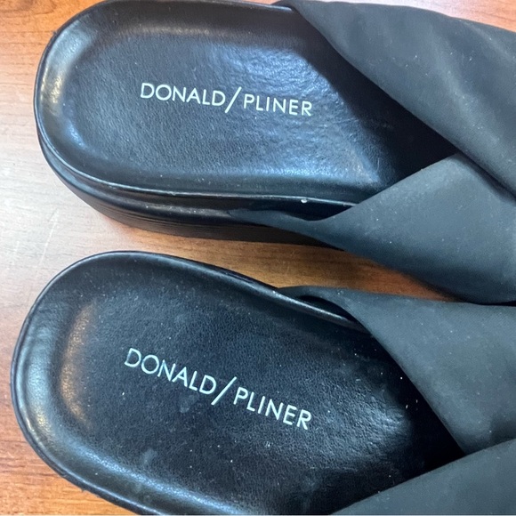 Donald Pliner Folley Black Knit Slide Sandals Chunky Platform Sz 10 Y2K - Picture 5 of 15
